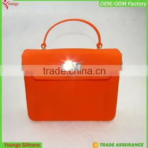 2016 Fashion Shopping Silicone Jelly Handbag/ Silicone Storage Bag for Women Quality Choice thumbnail-1