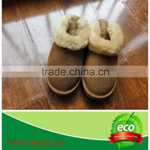 Women's Backless Sheepskin Slippers thumbnail-1