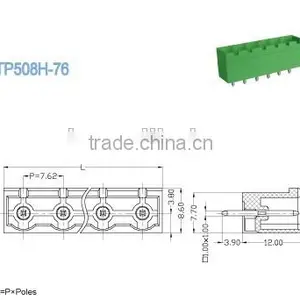 Termin Block Header Male Sockets Plug In Terminal Block Connector Pitch 7.62mm for PCB Power Supply thumbnail-2