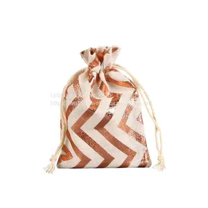 Christmas Gift Bundle Pocket Cotton Drawstring Candy Packaging Bag Halloween Gift Bag Christmas Decoration Bag thumbnail-4