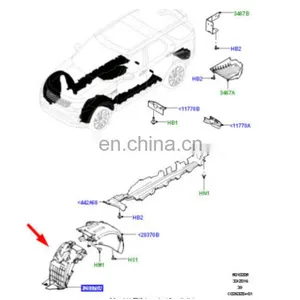 OEM LR082848 LR082850 Front Fender Liner Splash Guard for Land Rover Discovery 4 2017-2021 thumbnail-5