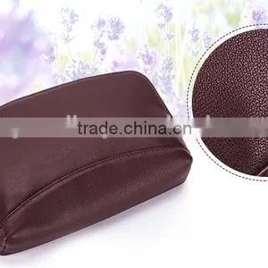 Waterproof Practical Genuine Leather Cosmetic Bag, Leather Makeup Organizer Case Lady thumbnail-5