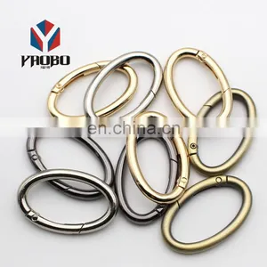 Luggage Hand Bag Hardware Accessories Oval Hook Open Ring Buckle Opening Spring Oval Ring thumbnail-3