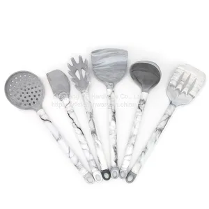 Kitchen Accessories Home and Kitchen Cookware Sets Kitchenware Cocina Silicone Kitchen Utensil Marble Cookware Set thumbnail-1