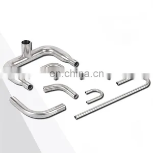 Custom Aluminum Connector Barb Hose Medical Control Hardware Stainless Steel Machining U Bending 180 Degree Bending U Shape Hose thumbnail-3