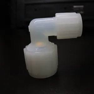 PFA Flared Elbow DAIKIN Raw Material Right Angle Fitting High Temperature Resistant Plastic Joint 1/4″ to 1″ Pipeline Connection thumbnail-3