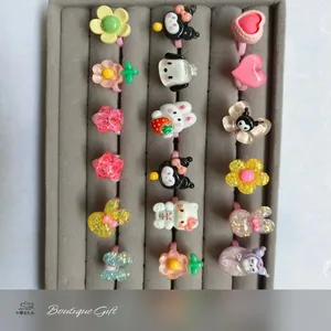 Kids' Colorful Adjustable Rings Set thumbnail-1