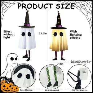 Factory-Supplied LED Ghost Hangers - Witch Hat Design for Halloween Wholesale thumbnail-3