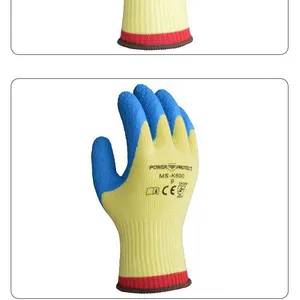 Yingkeer Enkerr Level 3 Cut-resistant Gloves, Gloves With Blue Latex Wrinkled Dipping on Thumb, Cut-resistant Gloves thumbnail-3
