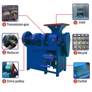 Hydraulic Coconut Shell Charcoal Powder Iron Powder Ore Powder Ball Pressing Machine EPC thumbnail-5