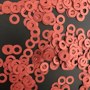 Red Steel Paper Gasket Insulation Flat Washer Red Mica Quick Connector Paper Washer thumbnail-1