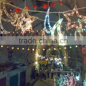 Indoor Star & Moon Led Light Hanging Ramadan Decoration thumbnail-1