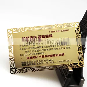 Custom Stainless Steel Gold Plated Egrave Metal Business Card thumbnail-1
