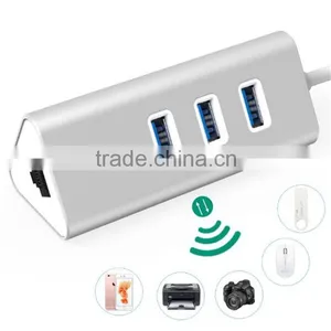 Aluminum Ethernet Port RJ45 Wifi Adapter 3. 0 USB Hub With 3 Port thumbnail-3