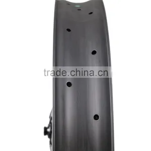 2016 China 26ER Thru Axle 90mm Clincher Tubeless Ready Carbon Fat Bike Wheels thumbnail-3