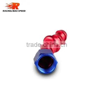 Aluminum Oil Cooler Push on Fitting 45 Degree Push on Hose End Blue and Red 10-045-10 thumbnail-6