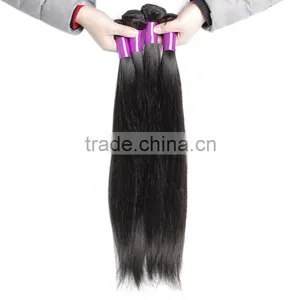 Cheap Raw Peru Human Hair Extension, Remy Straight Human Hair Weaving, Strong Double Drawn Weft thumbnail-4