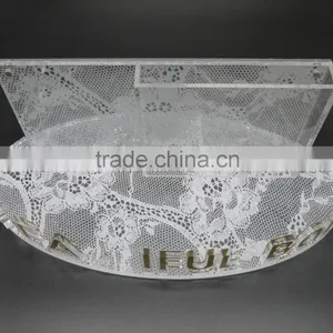 Custom Silk Screen Printing Plexiglass/acrylic/PMMA Retial Counter Cosmetic Leaflet Pocket Display Stand,table Brochure Holder thumbnail-2