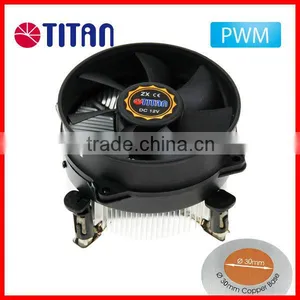 PWM Controller Intel LGA 775 Aluminum Fin Cooling Fan Copper Base CPU Cooler thumbnail-1