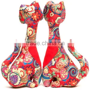 Coloful Cute Lovers Cat Cloth Fabric Toy for Chritsmas Gifts thumbnail-1