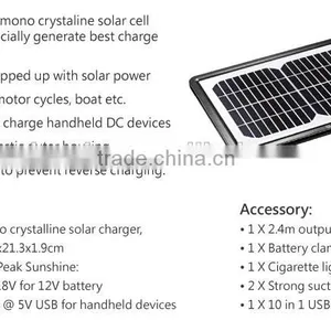 5V Solar Battery Charger for Mobile Phone/ Solar Car Battery Charger thumbnail-6