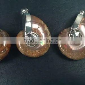Wholesale Charm Fossilized Ammolite Diamond Pendant for Accessories thumbnail-4
