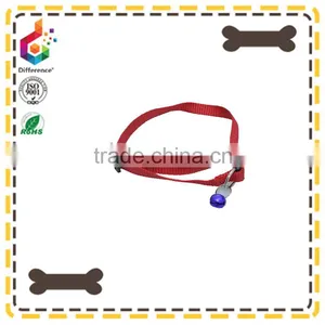 Red Nylon Rope Pet Dog Collar With a Ring Bell thumbnail-2