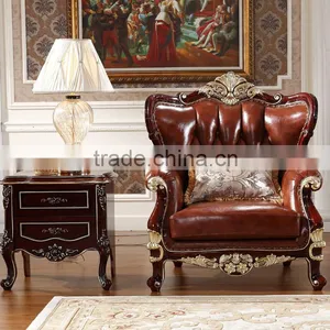 Premium Quality Brown Traditional European Wooden Sofa Set Designs thumbnail-3