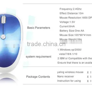 2015 Newest Wireless Optical Mouse With Mute Function and Show Desktop Function thumbnail-6