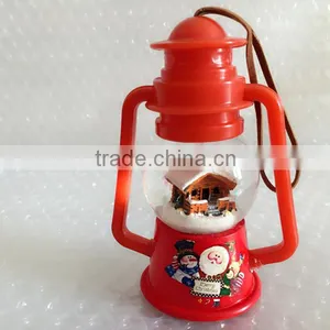 Snow Globe With Christmas Series Design Lanterns Shaped With Rubber Rope Holder, Garden Home Polyresin Decoration thumbnail-2