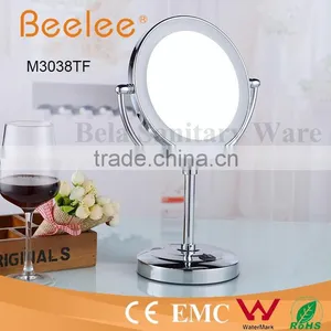 Ultra Thin 8.5 Inch Round Makeup Mirror LED Table Mirror Power by Battery thumbnail-3
