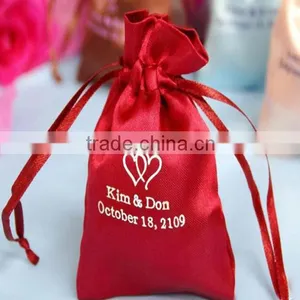 Red Satin Bag With Logo thumbnail-1