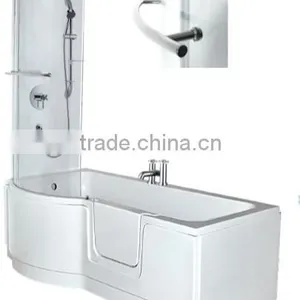 2014 New Design Walk in Bath P Shape Acrylic Bathtub thumbnail-1