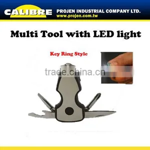 CALIBRE Promotion Gift Key Ring Style 5 in 1 Multi Tool With Led Light thumbnail-1