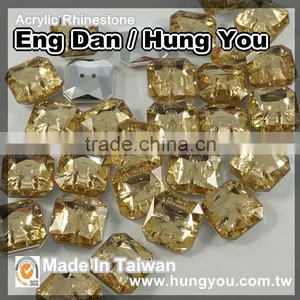 2 Holes Point Back Taiwan Garment Accessories Rhinestone Buttons thumbnail-2