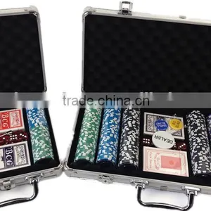 13.5g 500 Pcs Clay Cosmetics Casino Poker Chip Set With Aluminun Metal Case Roulette Chips Set thumbnail-3