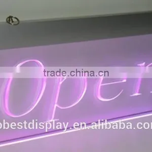 Illuminated Hanging Custom Acrylic Led Edge Lit Sign,acrylic Led Sign With Laser Cutting Logo Manufacturer thumbnail-1