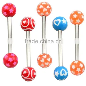 TR01051 Resin Tongue Body Piercing , Plastic Fashion Tongue Jewelry thumbnail-3