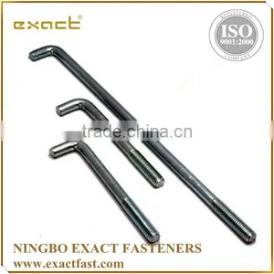 FACTORY SUPPLY HIGH QUALITY ZINC/HDG ASSEMBLED WITH WASHER AND NUT ANCHOR BOLT/ L SHAPE BOLT thumbnail-1