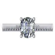24 Mm Round Cut White Cubic Zirconia Womens Solitaire Ring Mount047 thumbnail-1