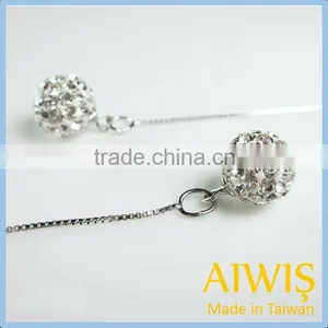 Unique Deisgn Shambhala Rhinestones 925 Sterling Silver Earring thumbnail-5