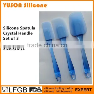 Non Stick Rubber Butter Blue Silicone Spatula Set of 3 Quality Choice thumbnail-5