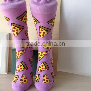 Personalized Custom Logo Stock Hot Sale Lovely Girls Hosiery Romantic Purple Winter Warm Boot Sock thumbnail-2