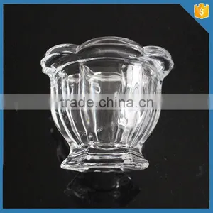LXHY-G030 Crystal Flower Shape Tulip Glass Ice Cream Cup thumbnail-3