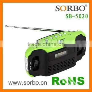 Best Selling AM FM Radio Outdoor Brightness Emergency Flashlight Powered By Solar and USB thumbnail-3