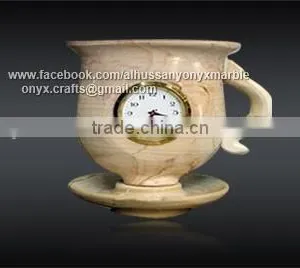 Tea Cup Shape Marble Clock thumbnail-1