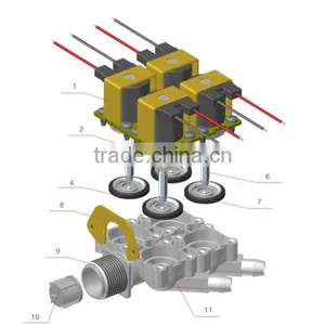 Sanitary Ware Water Multi-way Outlet Infrared Sanitary Four Output Water Solenoid Magnetic Valve thumbnail-2