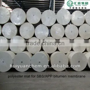 Non-woven Polyester Mat/100g Long Fiber Polyester Mat for SBS/APP Waterproof Membrane thumbnail-1
