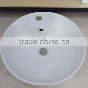 Sanitary Ware Ceramic Basin White Round Shape Single Hole Wash Basin New Desigh Hot Sale Best Quality Art Basin YB002 thumbnail-5