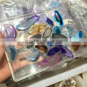 Natural Colorful Agate Slices Wholesale Crystal Ornaments thumbnail-5